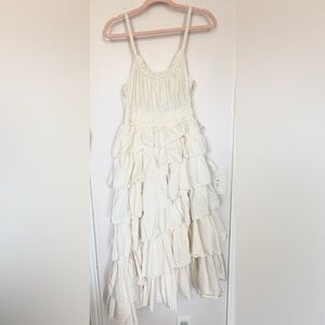 Ulla Johnson — asymmetrical midi tiered ruffle dress